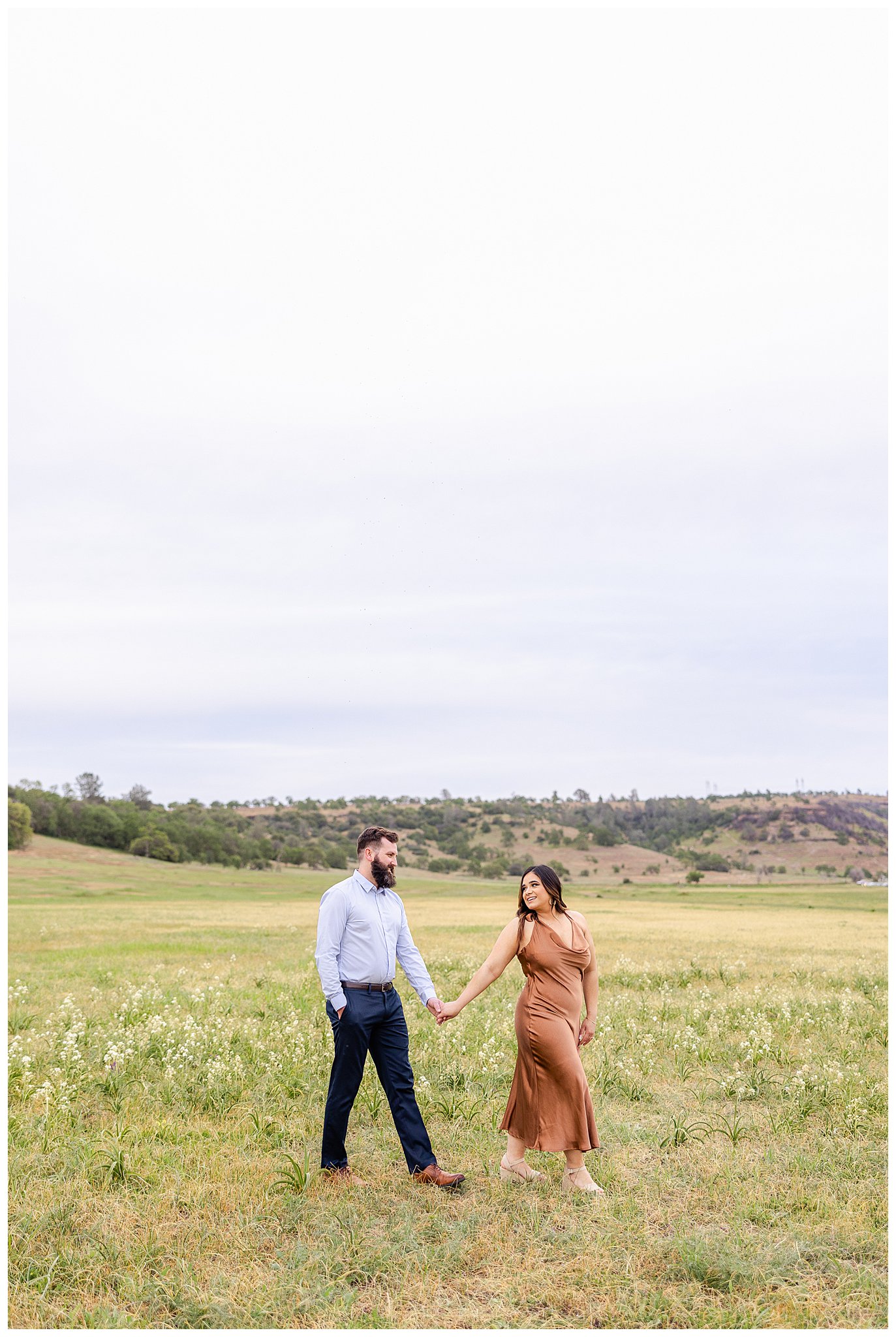 Walking in Upper Bidwell Park for Engagement Session | Kirsty + Ethan