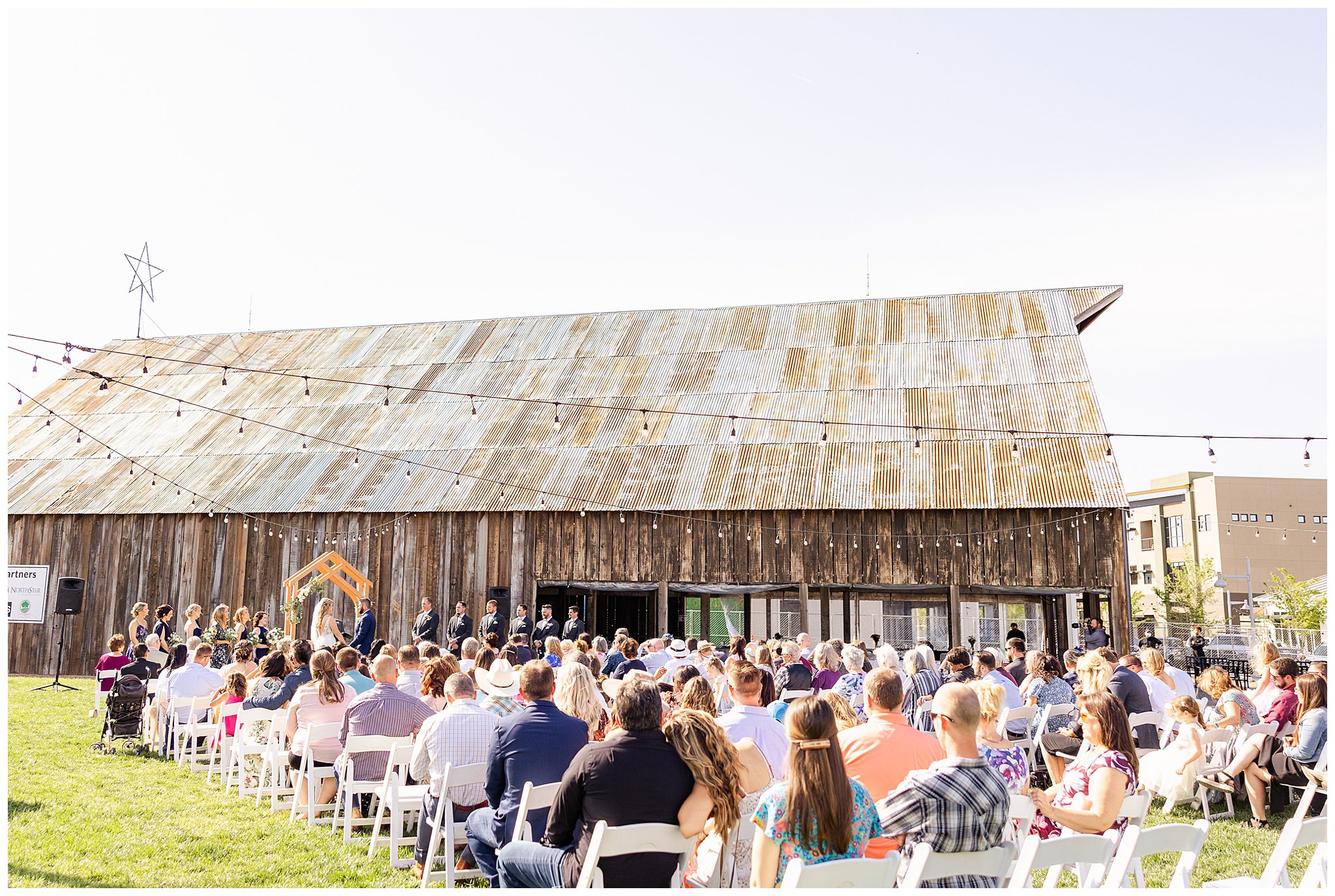 The Barn at Meriam Park Events Wedding Chico CA Daycamp Coffee Spring April Wedding Blue Floral Dresses First Look,