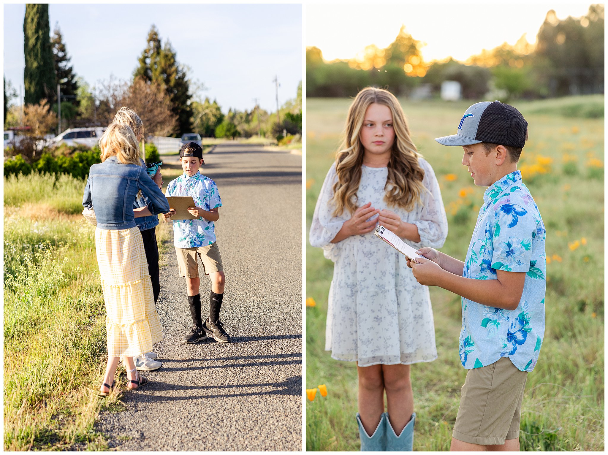 Wildflower Family Mini Sessions Chico CA Spring March California Poppies Hat Denim Jacket,