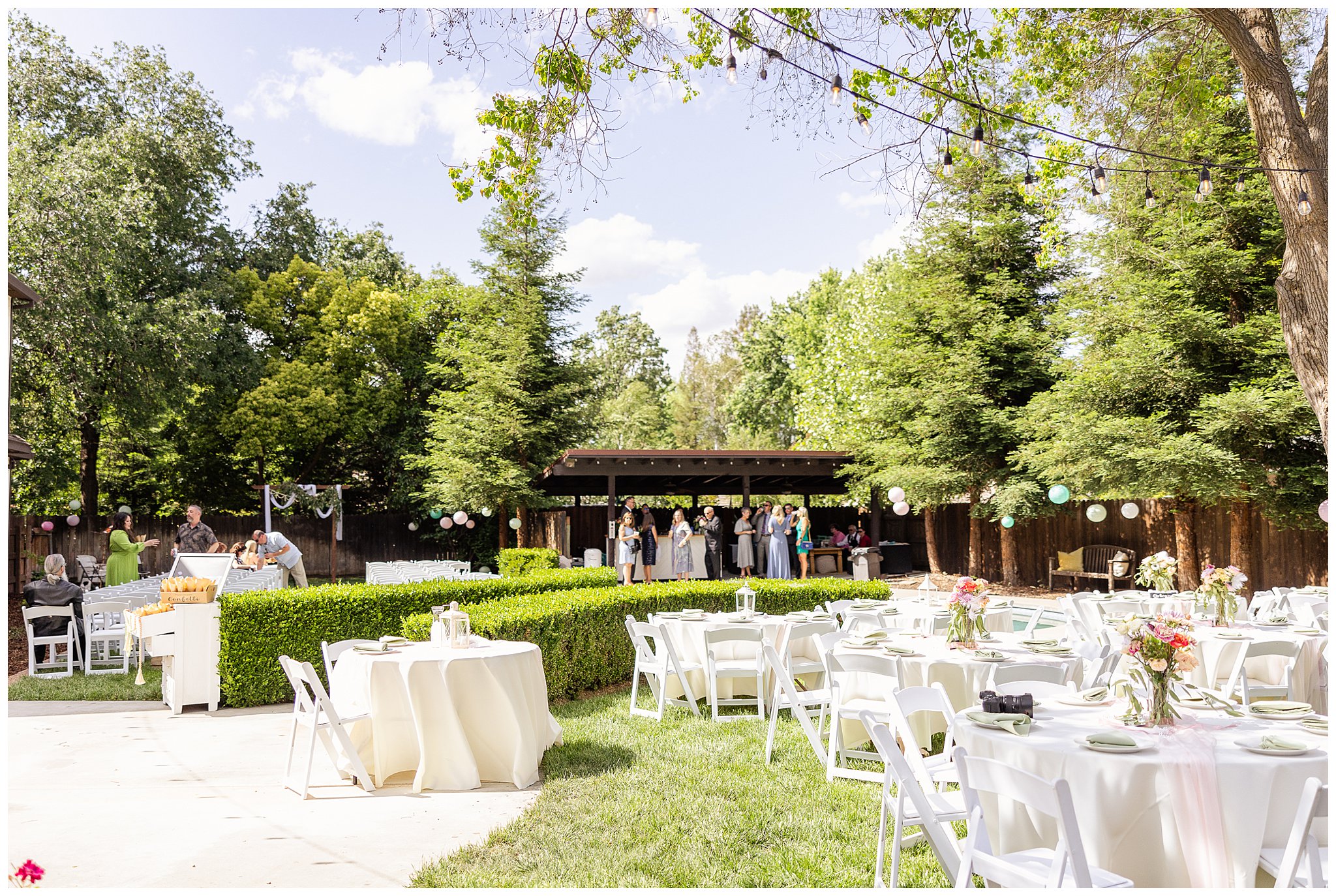 Backyard Wedding Chico CA First Look Bidwell Park Muted Pastel New Orleans Theme,