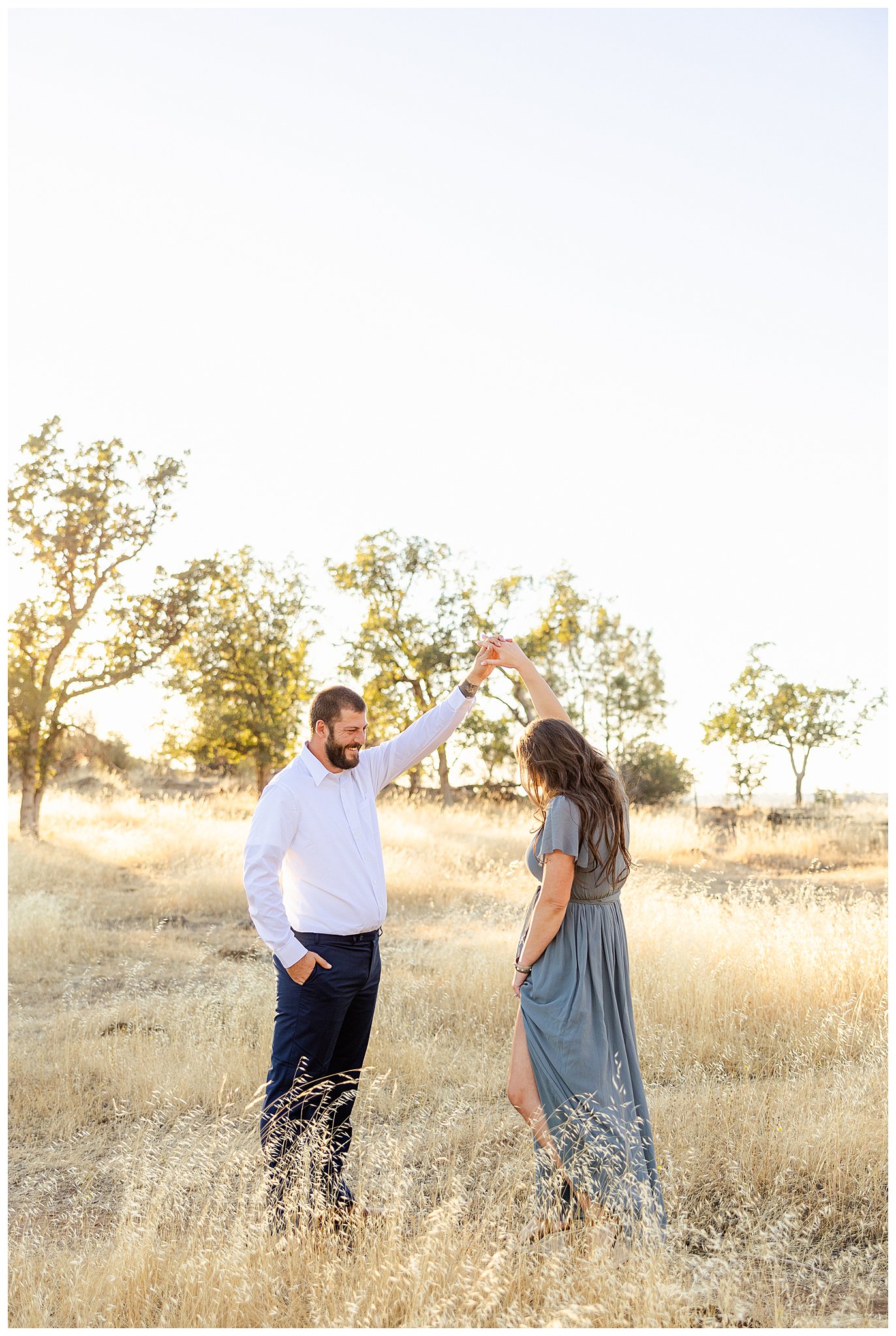 Peregrine Point Disc Golf Course Engagement Session Chico CA Summer July Champagne Beer Coors Light Hat,