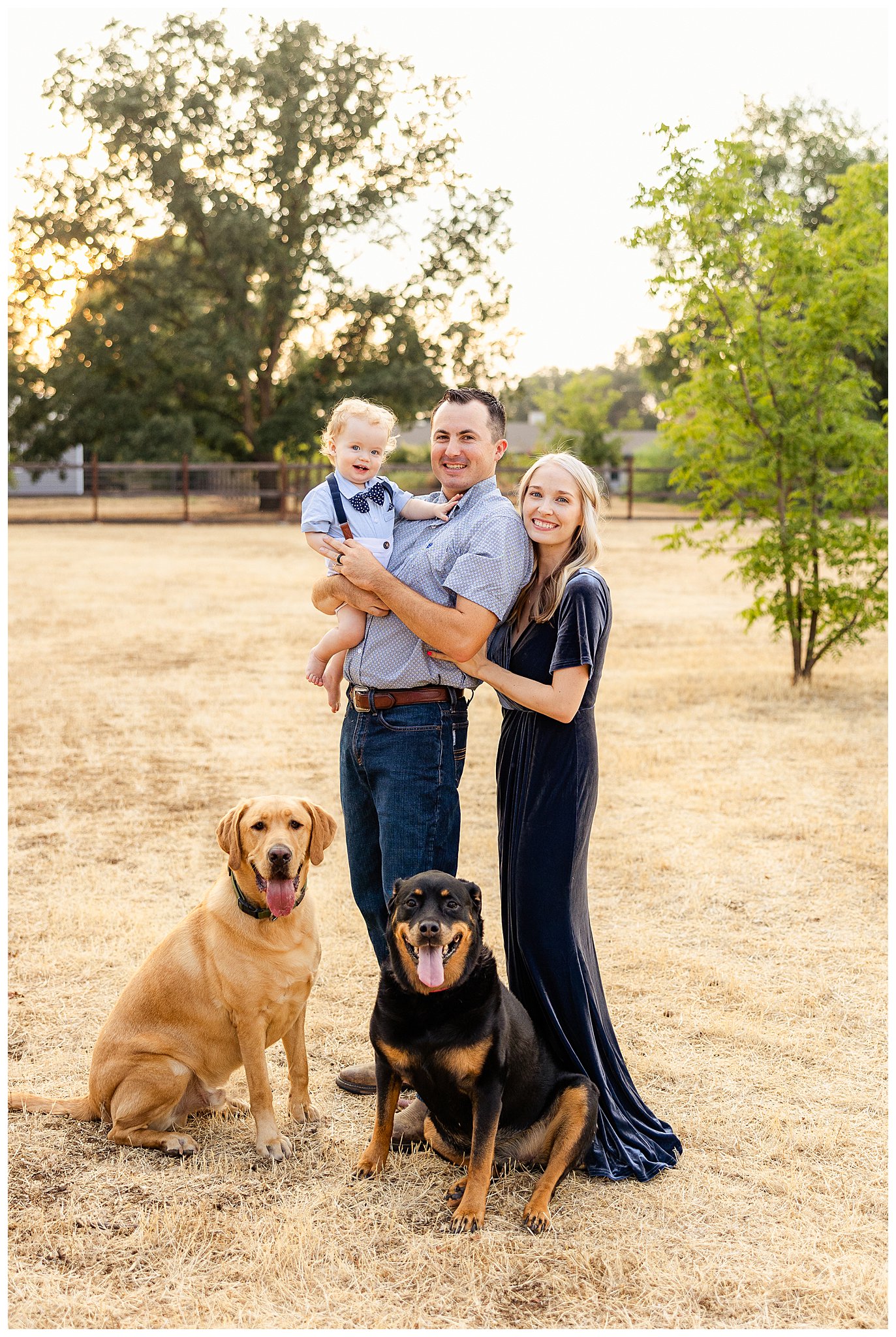 Fall Family Session in Backyard with Dogs | Anna + Will