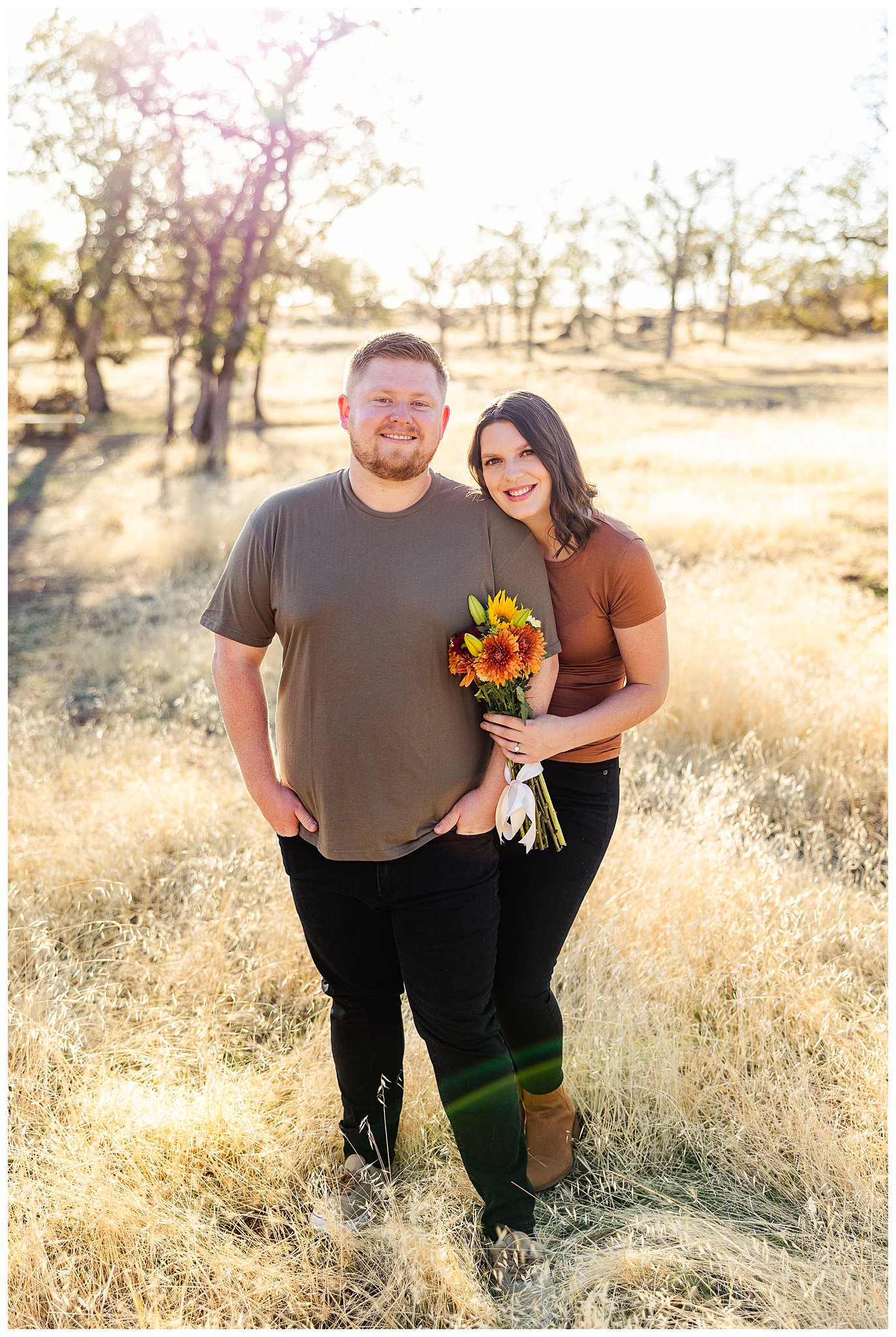 Fall Engagement Session at Peregrine Post Disc Golf Course | Meagan + Andrew