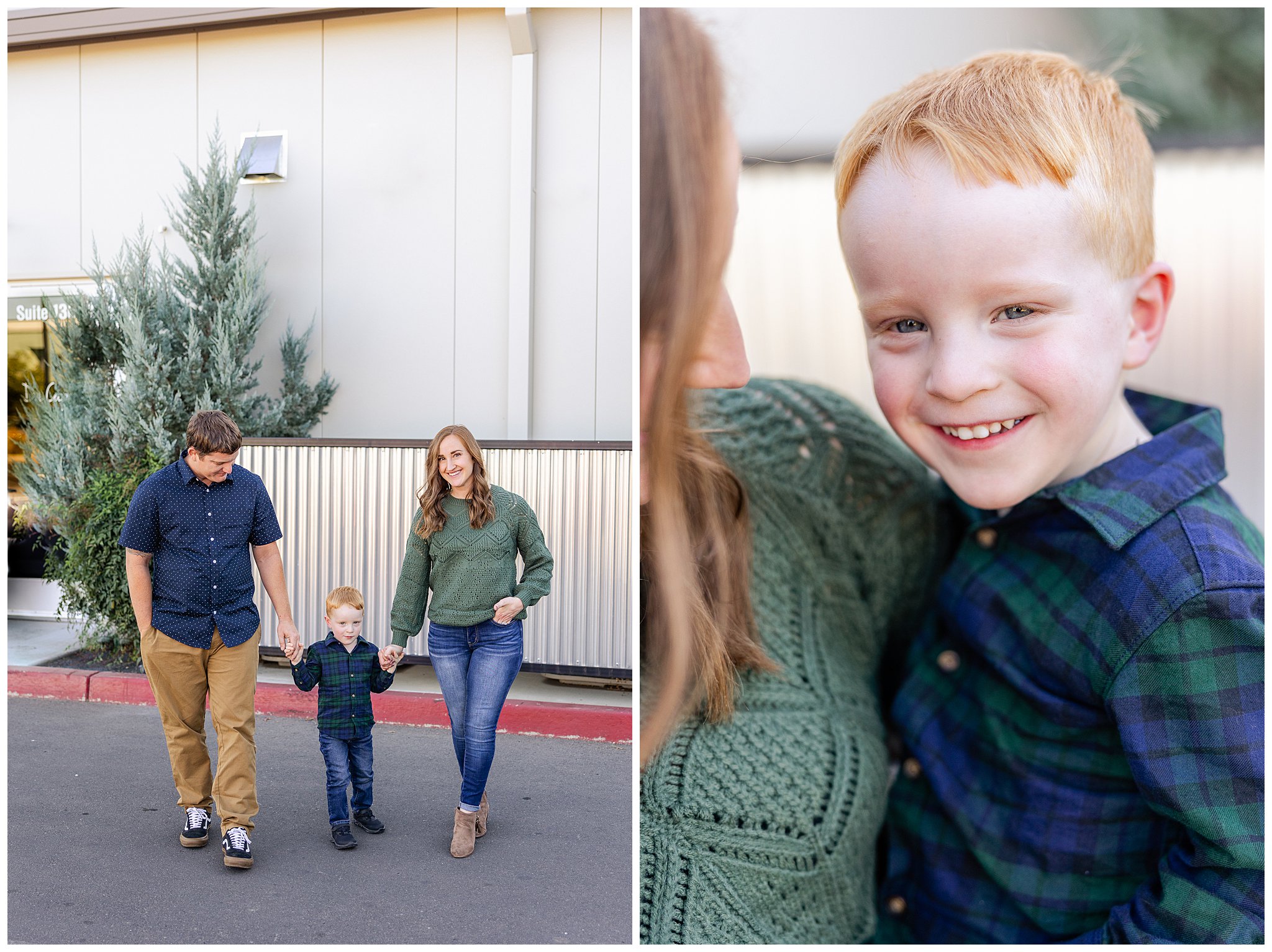 Fall Mini Sessions Meriam Park Chico CA Family White Wall Fall Colors Dress Baby Siblings,
