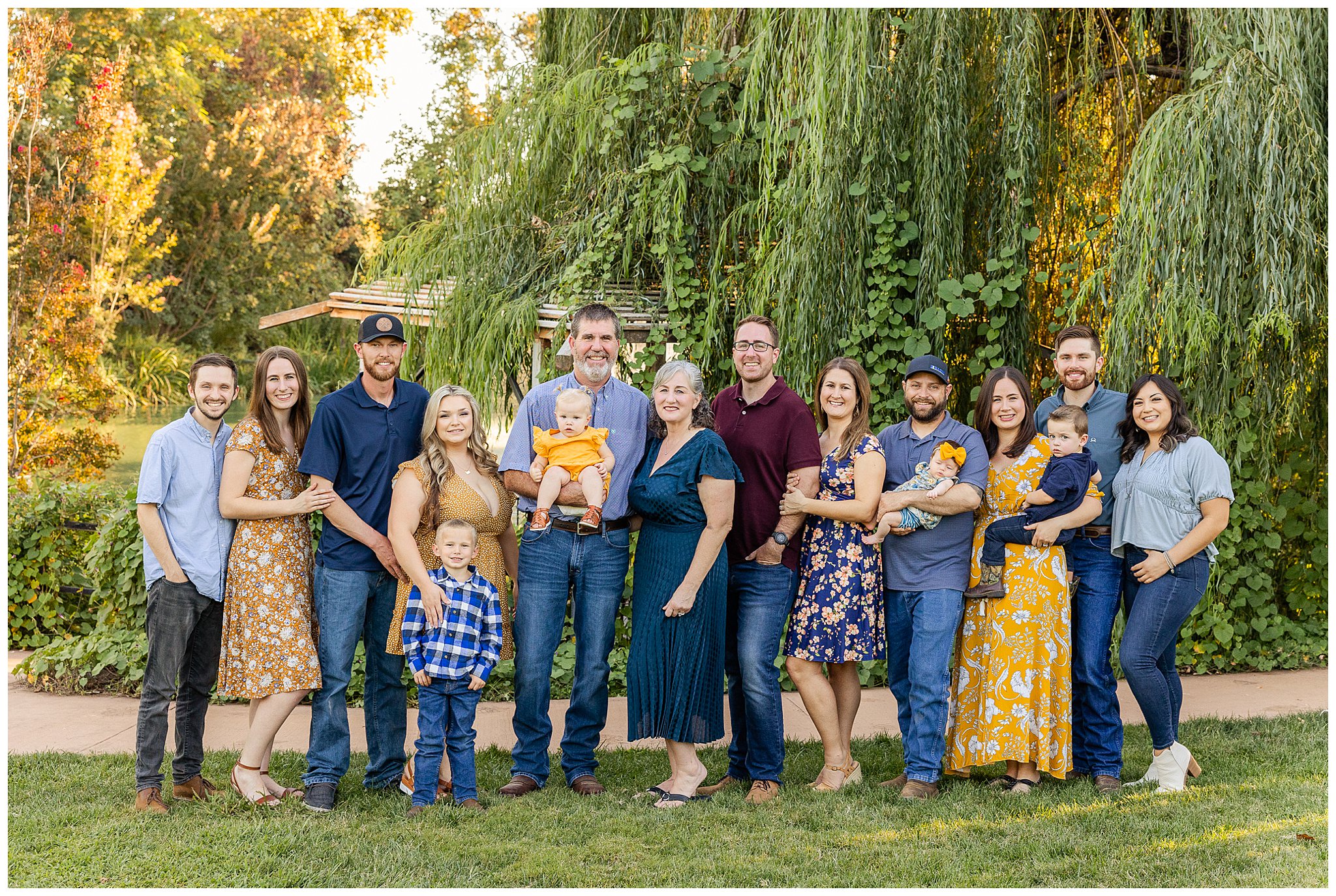 Large Extended Family at White Ranch Events Fall Family Session | Keri + Steve