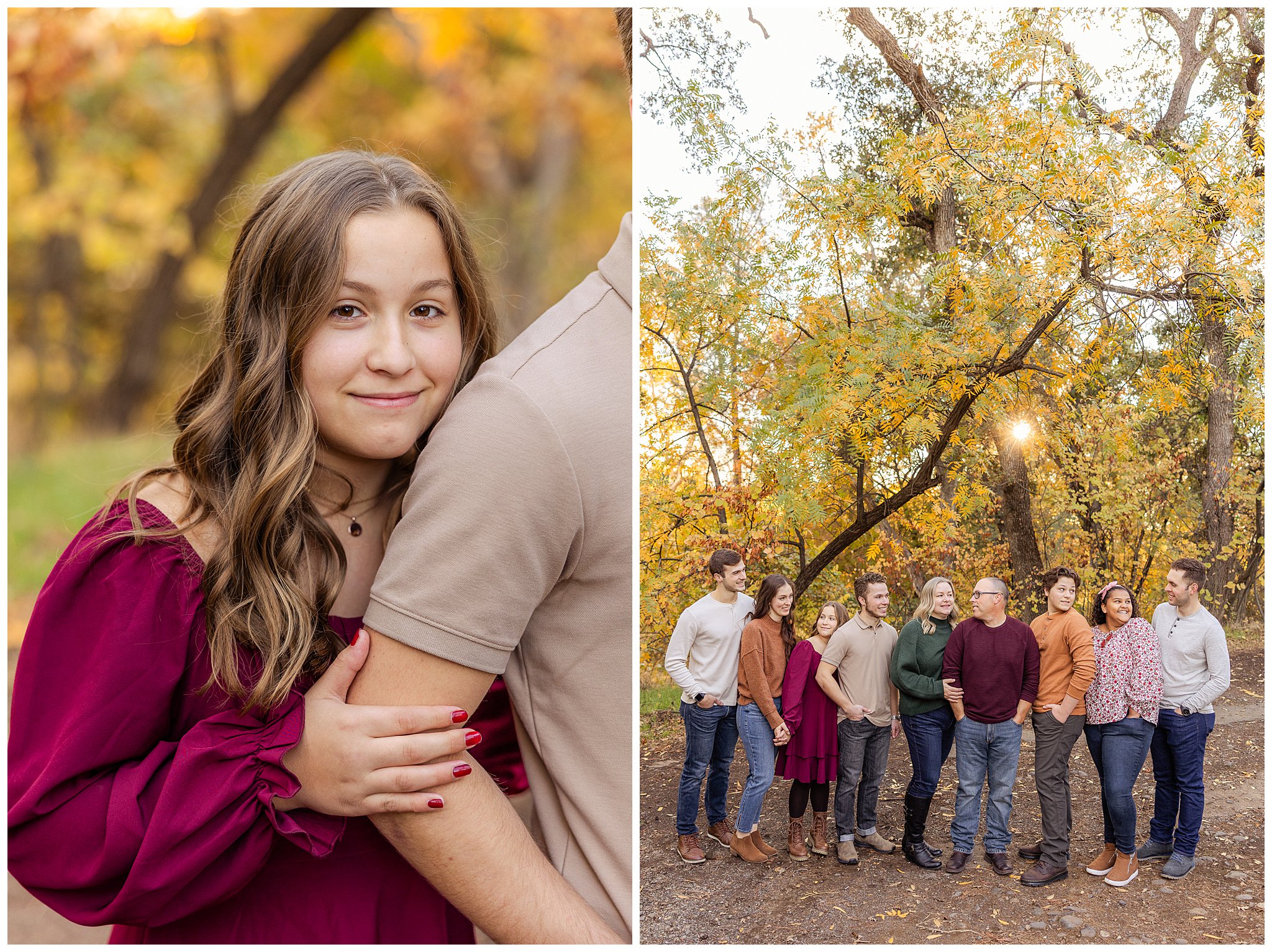 Upper Bidwell Park Large Extended Family Session Chico CA Fall November Grandparents Great Grandparents Siblings Cousins,