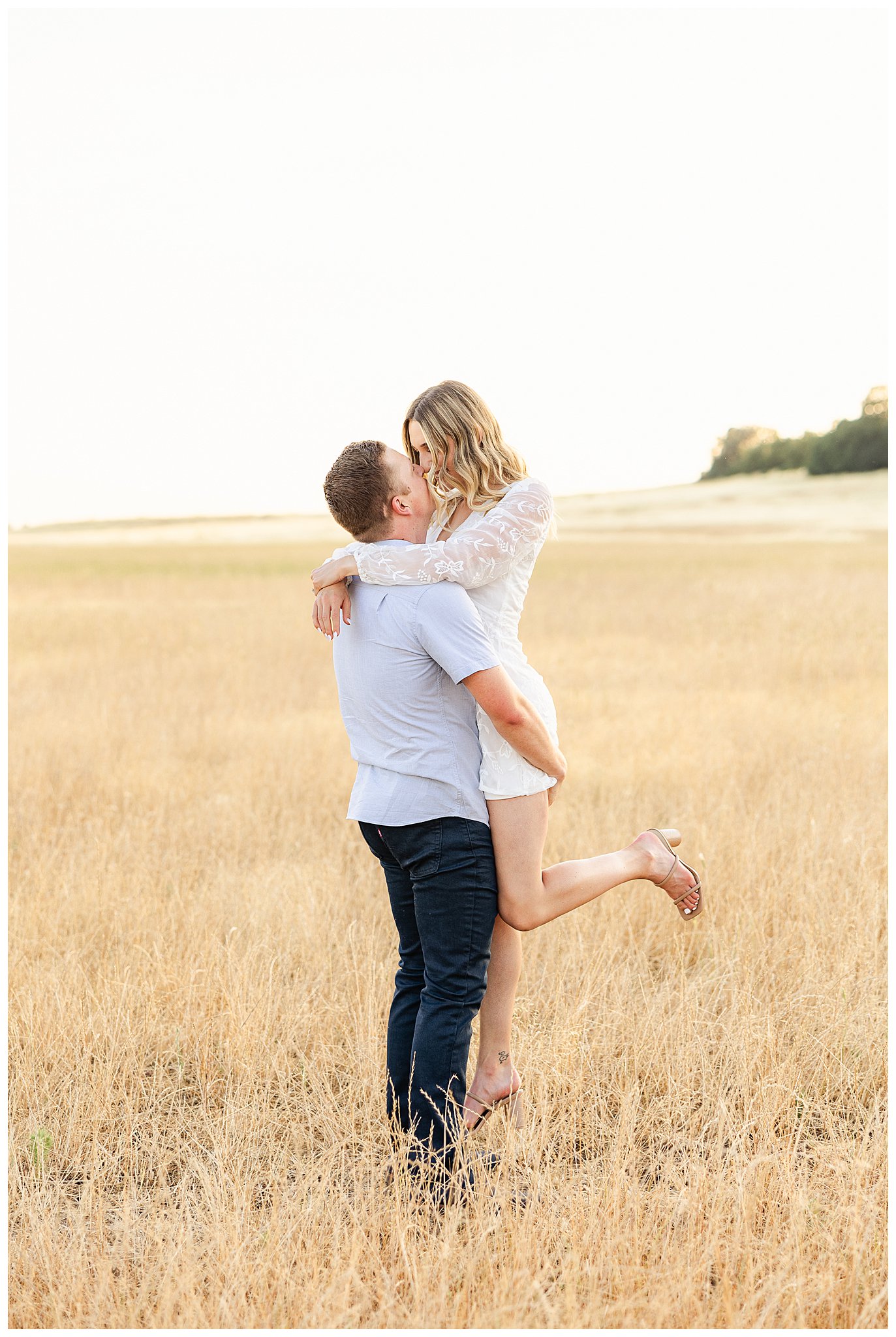 Lift and Dance in Upper Bidwell Park Engagement Session | Elyssa + Jack